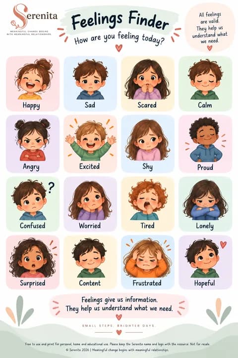 Preview of Feelings Finder printable